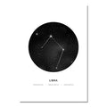 Astrology painted core waterproof mural
